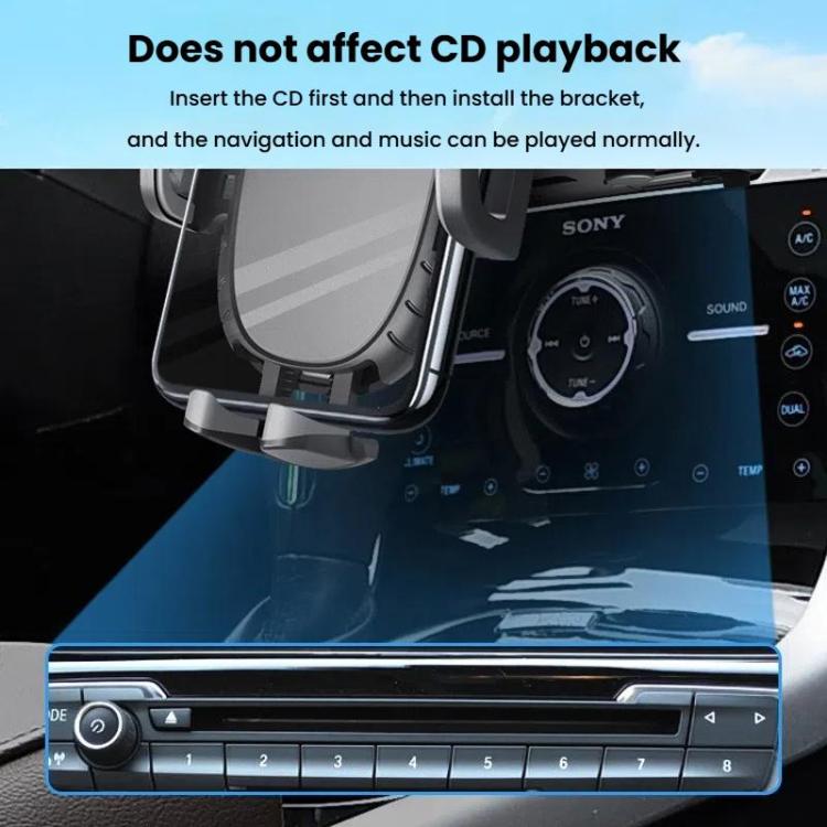 Car CD Slot Navigation Mobile Phone Holder, Automatic Lock Type Black, Automatic Lock Type Gray, Clip Type Black, Clip Type Gray, Magnet Type