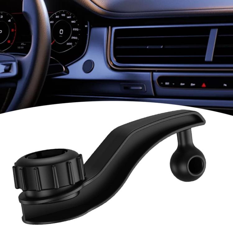 Car air vent phone holder extension rod with ball head clip, black