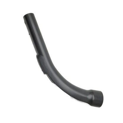 Curved vacuum cleaner handle, dark gray plastic with contoured grip