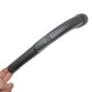 Curved vacuum cleaner handle with thumb switch and padded grip, dark gray
