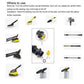 Yellow sealing ring and O-rings shown with high-pressure washer hose and nozzle connection