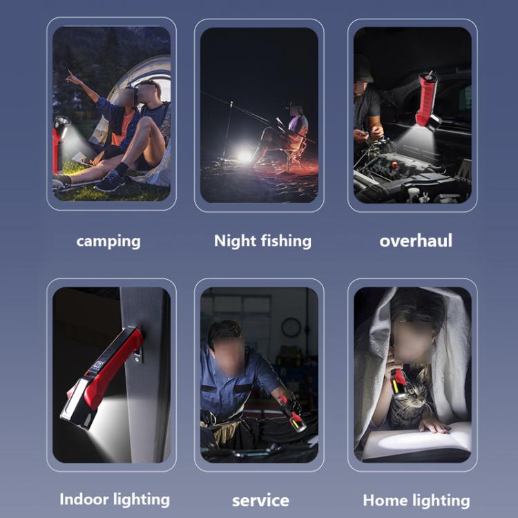 Magnet-Hook COB Rotating Strong Light Emergency Work Light