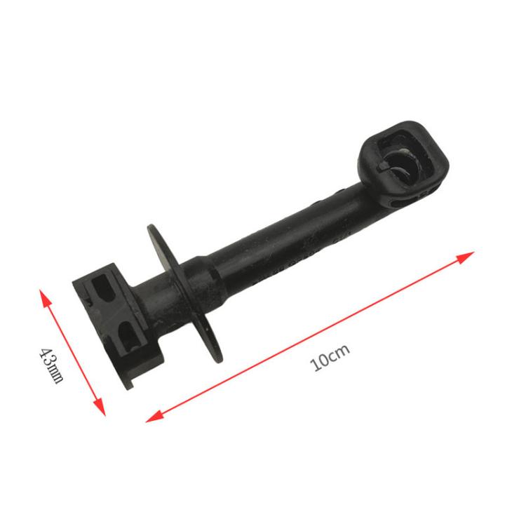 Black pressure washer hose connector with barbed end and square outlet