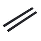 Pair of black rubber squeegee scraper blades for Karcher window cleaner, angled view