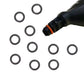 Black sealing O-ring rubber rings set for steam cleaner, 10pcs