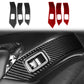 Three-piece carbon-fiber lift panel decorative sticker set, shown on vehicle door area