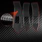 Set of three carbon-fiber lift panel decorative stickers with one-piece cutout center