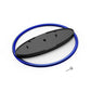 Vertical PS5 console stand base with blue ring, non-slip pad, and screws