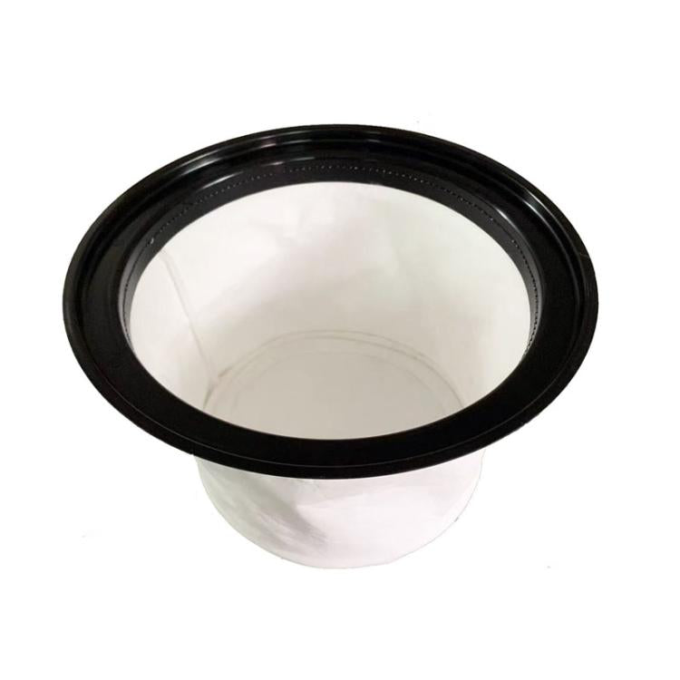 Vacuum dust compartment filter with black rim and white pleated media