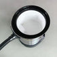 Vacuum dust filter on canister, black rim and white pleated media