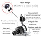 Faucet adaptor connector close-up with black plastic body and stainless steel clip