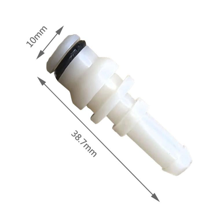 White handle connector, 38.7 mm long; 10 mm black seal ring