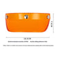 Orange tinted helmet visor brim with three metal snap buttons