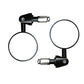 2pcs /Set Motorcycle Rearview Mirror Modified Retro Folding Round E-Bike Universal Reversing Mirror Reflector, Flat, Convex