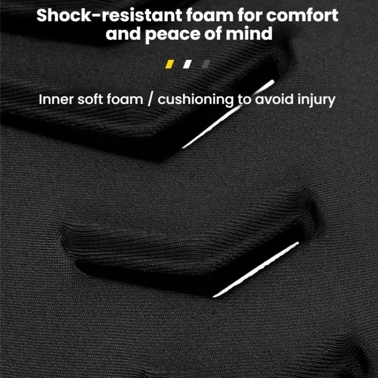Black inner foam cushioning layer for motocross armor vest comfort