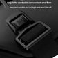 Close-up of black card-slot and strap holder on motocross armor vest