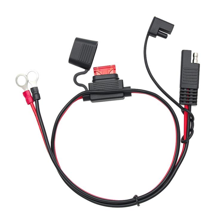 60cm battery charging extension cable with fuse, red/black leads and multiple SAE connectors