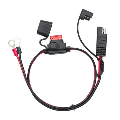 60cm battery charging extension cable with fuse, red/black leads and multiple SAE connectors