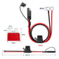 18AWG 60cm cable with fuse and ring/SAE connectors; red and black wire leads