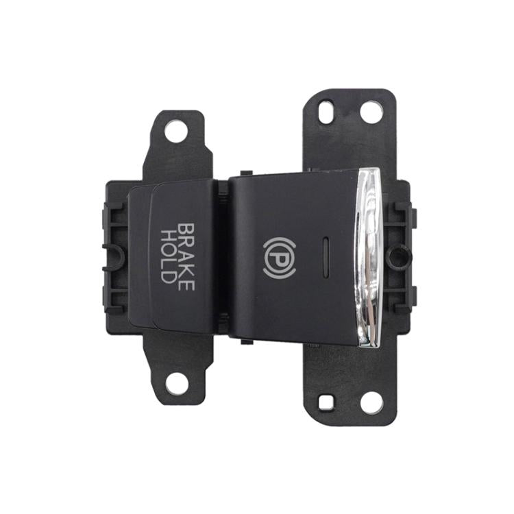 Parking brake handbrake switch module with brake-hold label and indicator window