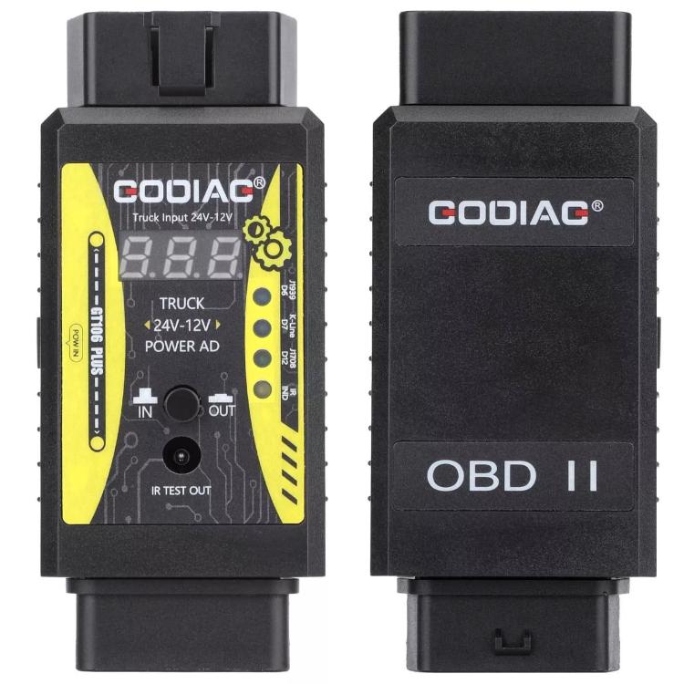 CODIAC truck input adapter, front LED display and OBD II rear cover, black