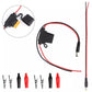 Truck adapter wiring harness with red/black leads and pin terminals, black plugs