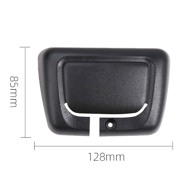 Rear seat belt cover guide for Mercedes-Benz, black cover with size markings