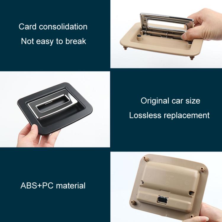 Beige trunk puller insert with chrome handle; shown with closeup and base