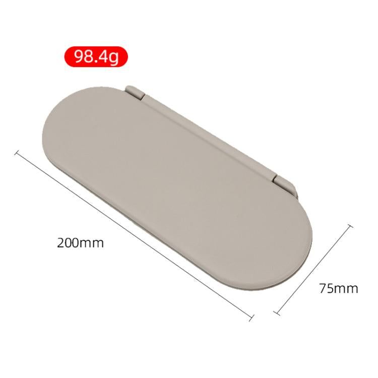 Gray sun visor vanity mirror cover, about 200mm x 75mm