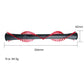 Vacuum mopping brush roller with red bristles, black ends, tufted bristle rows