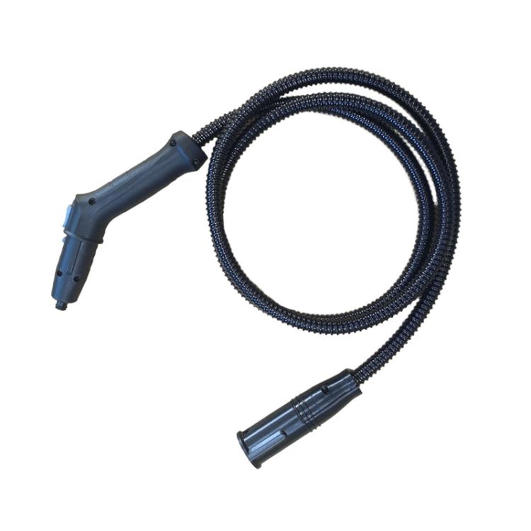 Steam cleaner extension nozzle kit with flexible hose and hand nozzle