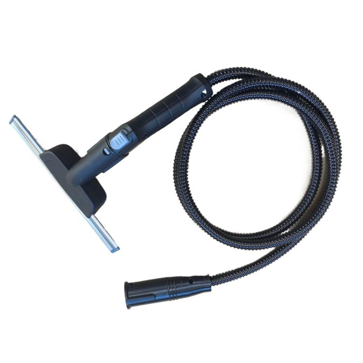 Steam cleaner extension nozzle kit with floor squeegee head, hose and steam gun