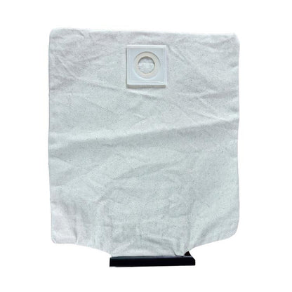 Reusable cloth dust bag for Nilfisk vacuum, light gray with circular inlet filter