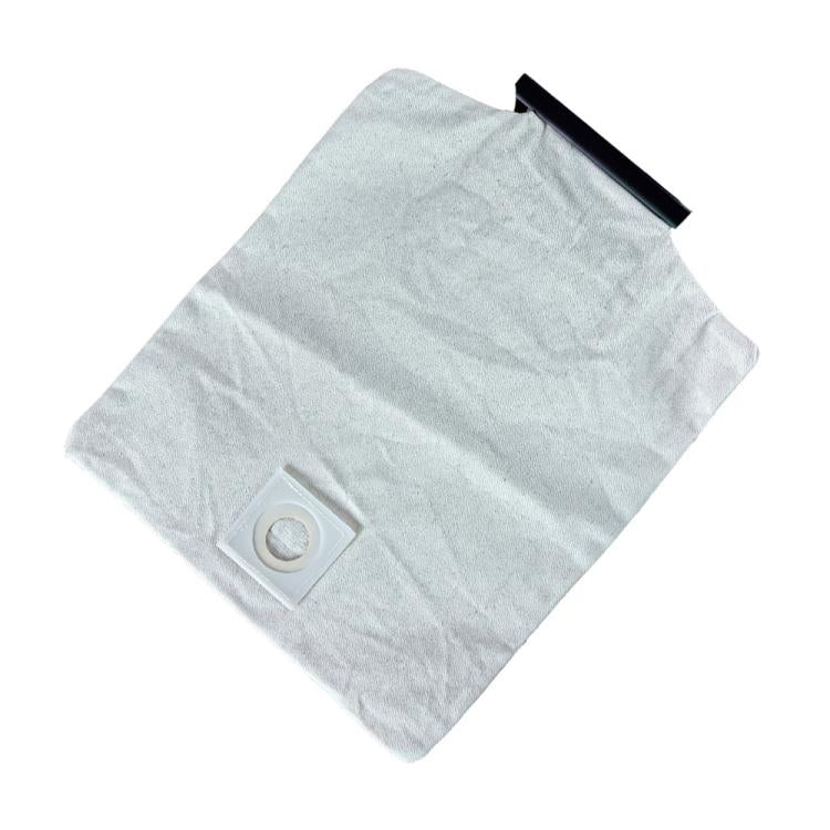 Reusable cloth dust bag for Nilfisk vacuum, light gray with square port and circular inlet