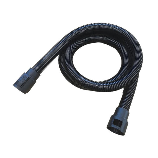 2.5m vacuum extension hose with blue plastic coupling ends, corrugated black exterior