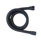 Corrugated vacuum extension hose with matching blue connector ends for accessory fit