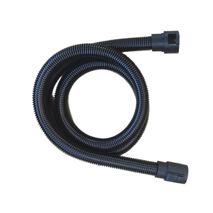 Corrugated vacuum extension hose with matching blue connector ends for accessory fit