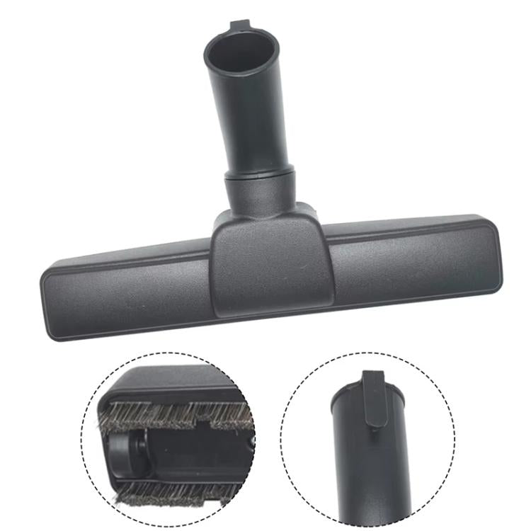 35mm vacuum cleaner brush with bristles and connector details, dark gray