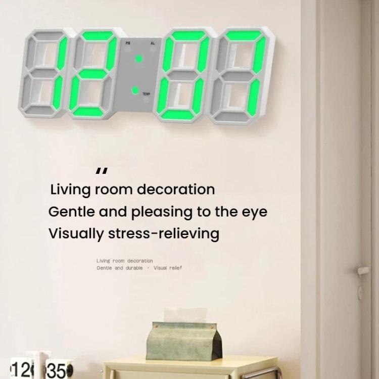RGB Multicolor Electronic Wall Clock 3D Luminous Alarm Clock Living Room Digital Clock