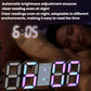 RGB Multicolor Electronic Wall Clock 3D Luminous Alarm Clock Living Room Digital Clock