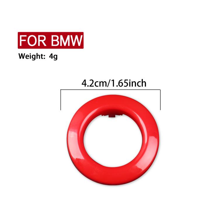 Red start/stop button cover decoration ring, 1.65 inch outer diameter