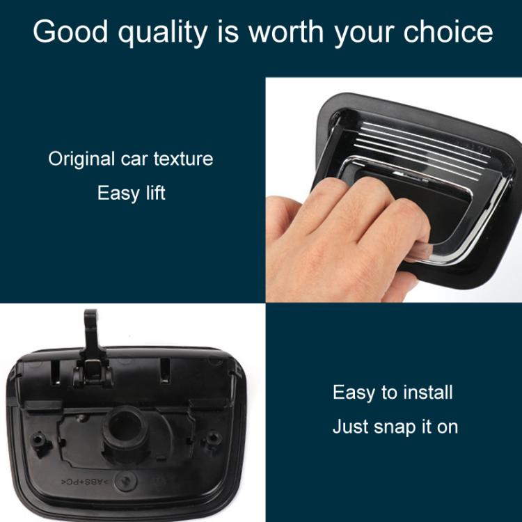 Black trunk inside puller switch with chrome-edged pull pad and visible base.