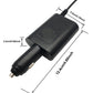 Compact black car charger adapter with barrel plug and DC input cable
