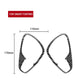 Black carbon-fiber door handle sticker covers, 110 mm x 170 mm (pair)