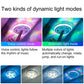 Round LED car decor light with dynamic modes for multicolor star emblem lighting