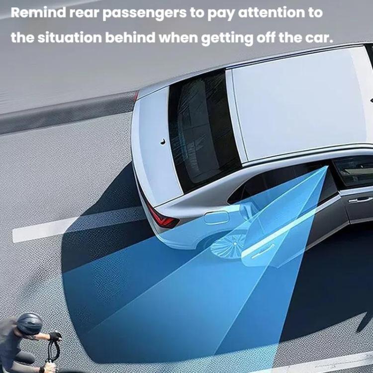 Auxiliary round mirror mounted near car door area