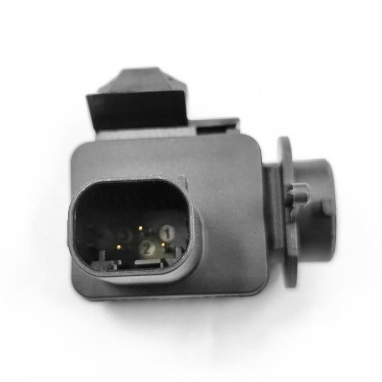 Air quality sensor electrical plug with pin socket, rectangular housing, dark plastic