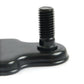 Spare tire bracket close-up with black base and tall threaded mounting post