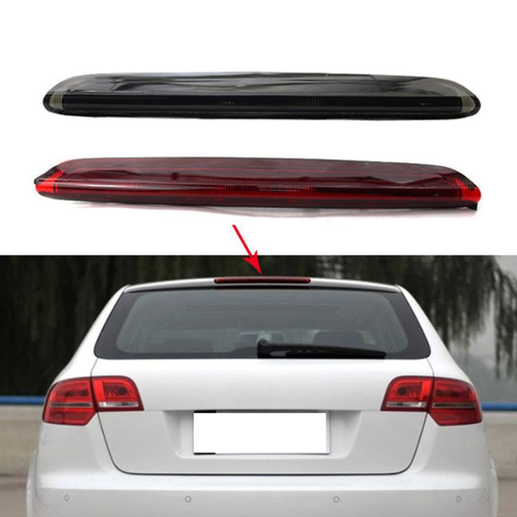 Installed high mounted LED third brake light on rear hatch of a car.