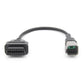 6-pin OBD cable showing diagnostic plug and keyed 6-pin connector ends
